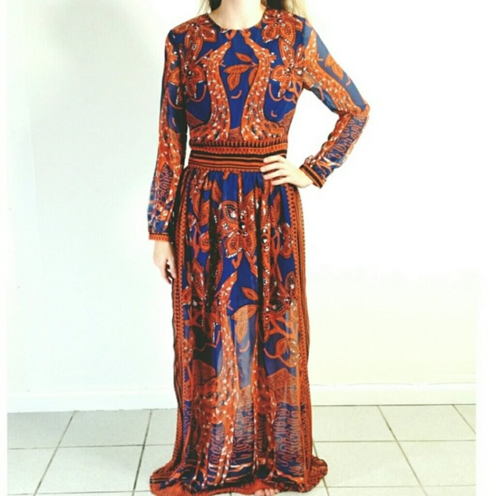 Boutique Africa Giraffe Print Maxi